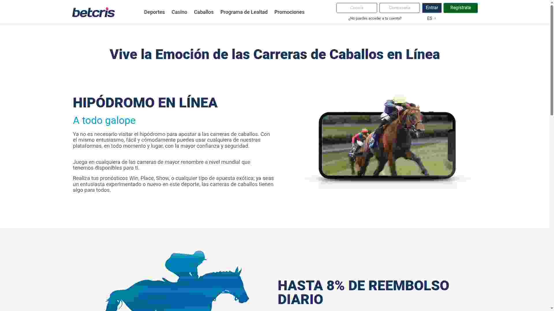 Betcris Carreras de Caballos Chile - Apuestas en Hipódromo Online 2025
