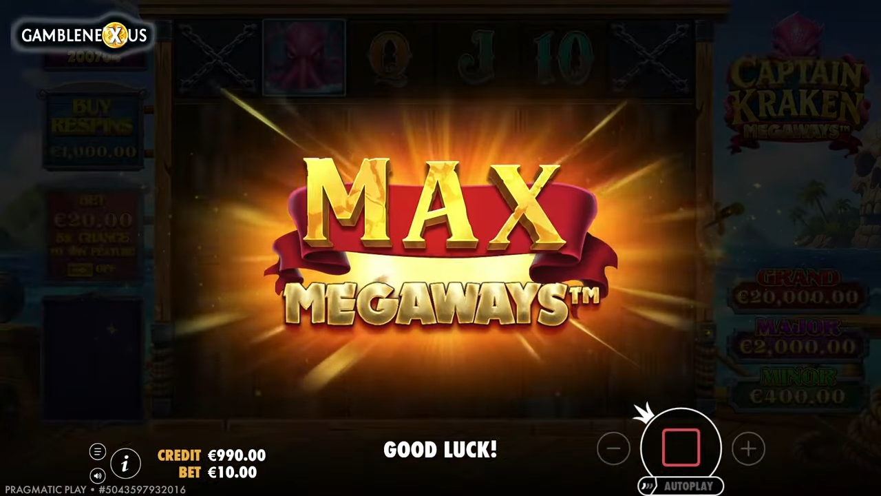 Captain Kraken Megaways Max Megaways activado