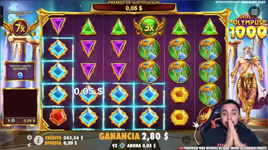 Interfaz de Gates of Olympus - cómo jugar