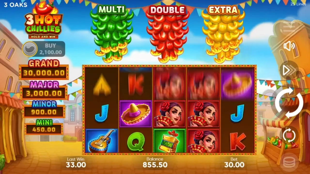 Features especiales con multiplicadores multi, double y extra activados
