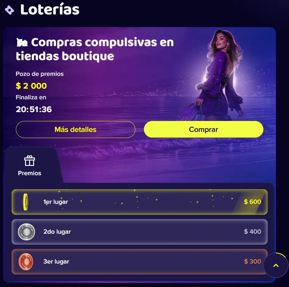 Maggico Casino loterías - sorteos, premios y ranking de participantes