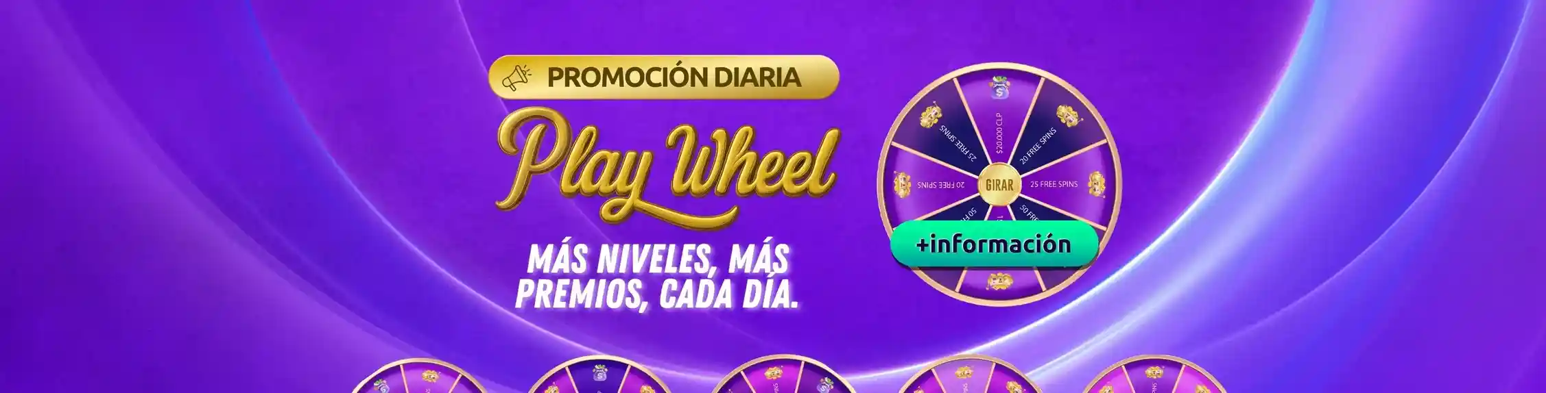 PlaySala codigo promocional - Play Wheel promoci&oacute;n diaria con m&aacute;s niveles y premios cada d&iacute;a