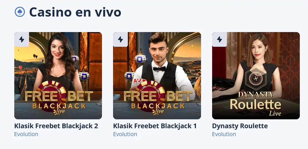 Mr Bet Casino en Vivo - Freebet Blackjack y Dynasty Roulette con dealers de Evolution Gaming
