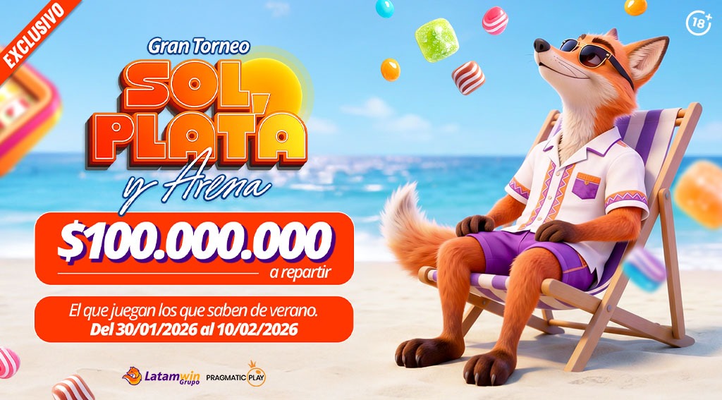 LatamWin torneo Sol Plata y Arena pozo $100 millones CLP