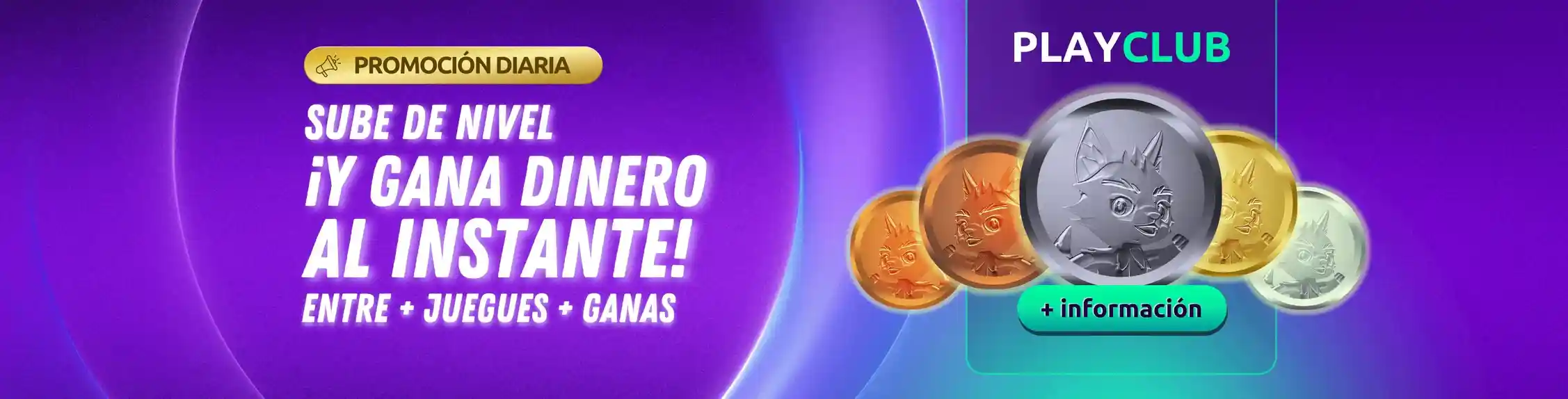 PlaySala CL Play Club - programa de fidelidad con niveles, sube de nivel y gana dinero al instante