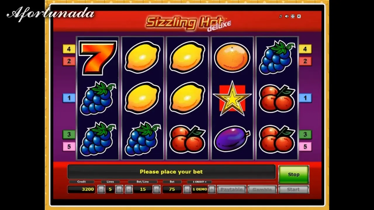 Sizzling Hot Deluxe - Demo gratis Modo demo gratis de Sizzling Hot Deluxe disponible para jugar sin riesgo