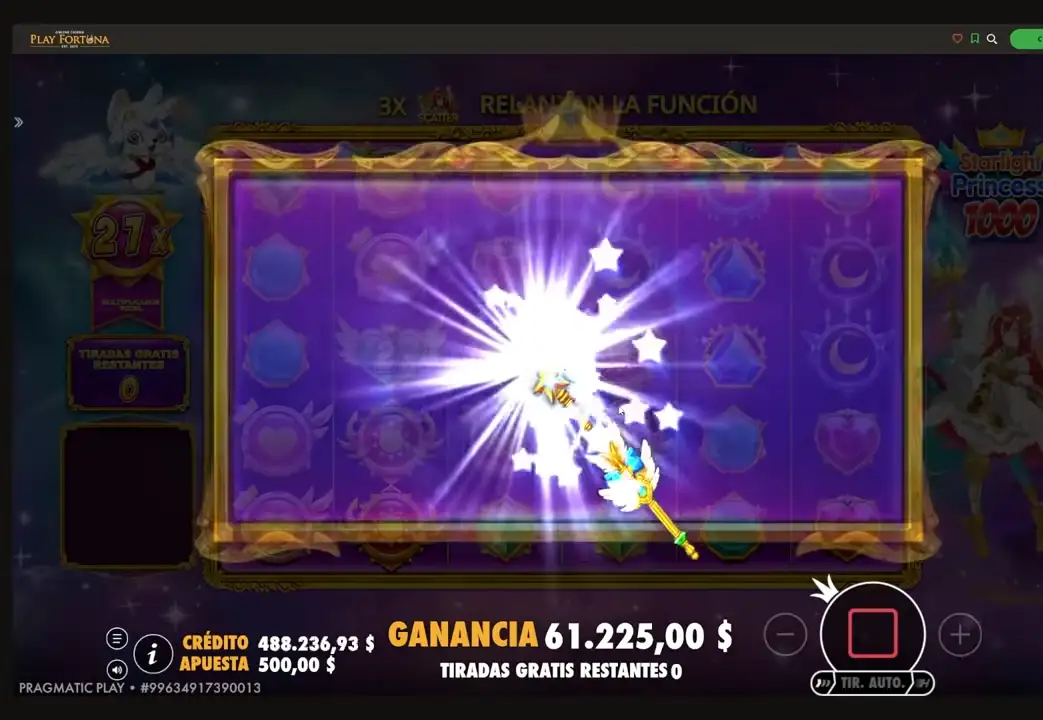 Victoria MEGA en Starlight Princess 1000 con premio de $17,250