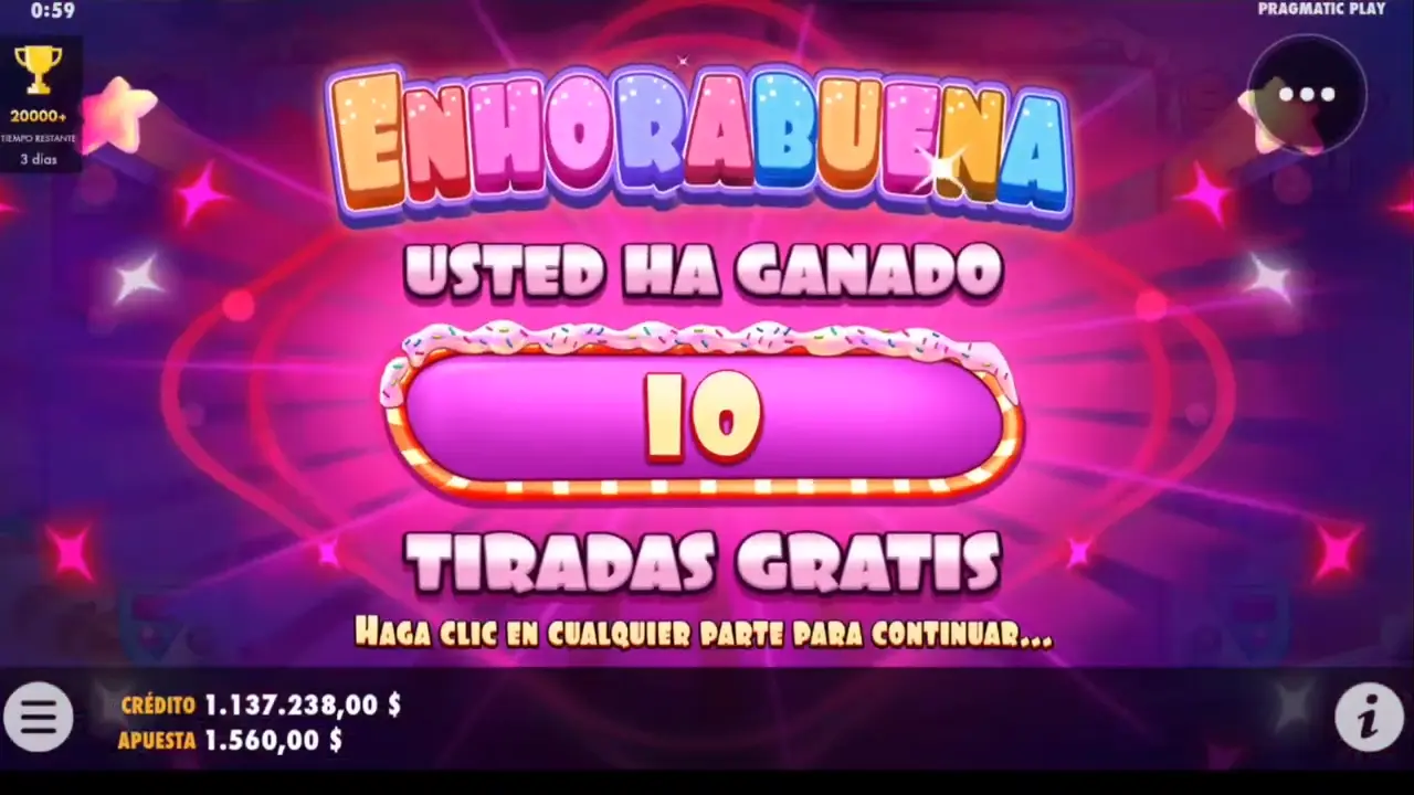Sugar Rush - Sistema Cluster Pays en acción
